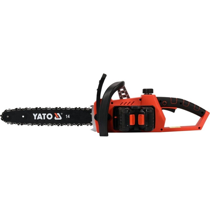 YATO YT-82812, Conjunto de motosserra sem fio de 14 polegadas, kit de manutenção profissional, vermelho/preto