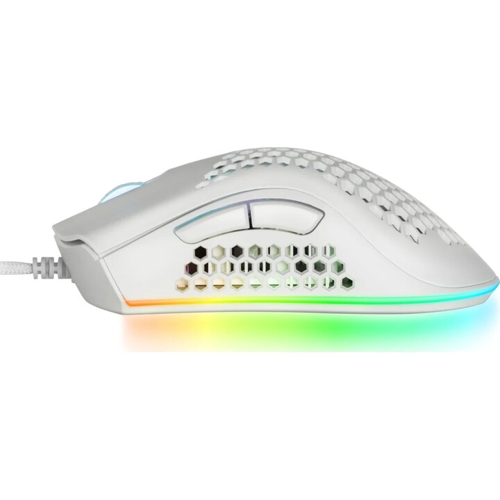 Mars Gaming Ratón Gamer MMEXW/ Hasta 32000 DPI/ Blanco
