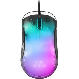 Mouse da gioco Mars Gaming MMGLOW/ Fino a 12800 DPI/ Nero