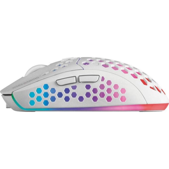 Mouse da gioco wireless Mars Gaming MMW3W/Batteria ricaricabile/Fino a 3200 DPI/Bianco