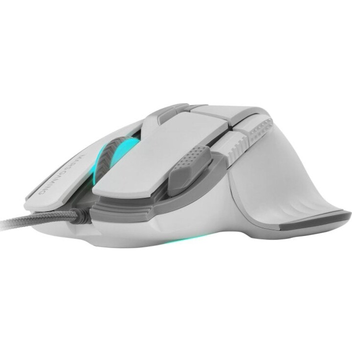 Mars Gaming MM-XT Ratón Gaming RGB Ergonómico con Reposa Pulgar 12800DPI Blanco
