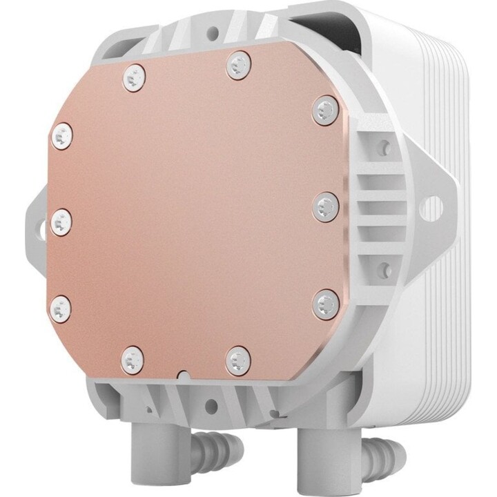 Sistema di raffreddamento a liquido Mars Gaming MLVision 240W, bianco, 2x120mm Argb TPD, schermo LCD 500W