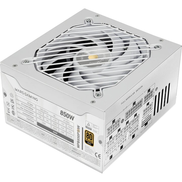 Mars Gaming Mpb850psi Fuente Alimentación Full Modular Atx 850w 80plus Gold Blanco