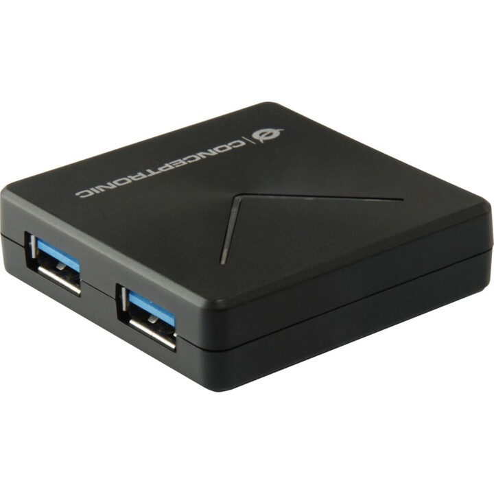 Conceptronic HUBBIES02B hub di interfaccia USB 3.2 Gen 1 (3.1 Gen 1) Mini-B 5000 Mbit/s Nero