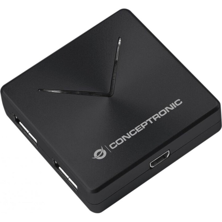 Conceptronic HUBBIES02B Concentrador USB 3.0 de 4 puertos
