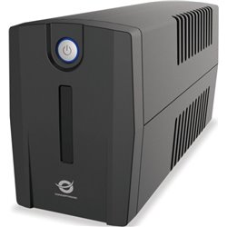 Conceptronic 650VA 360W SAI avec 3 ports de protection IEC et modem LAN