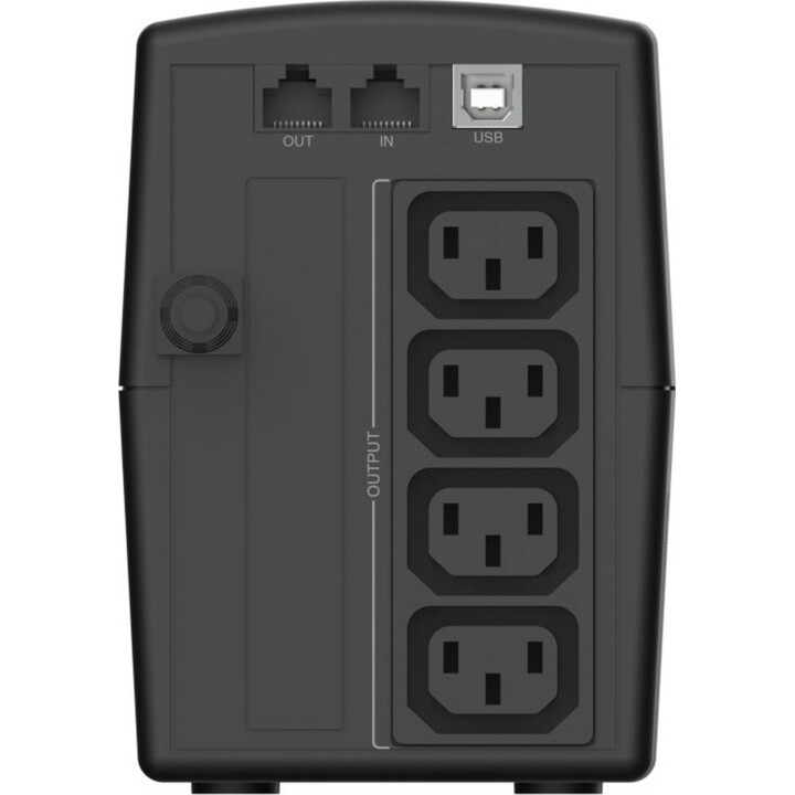 Conceptronic SAI ZEUS02E de 850 VA y 480 W, IEC x 4, USB HID, entrada/salida RJ45, AVR