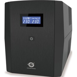 Conceptronic SAI ZEUS03E de 1200 VA y 720 W, IEC x 6, USB HID, entrada/salida RJ45, AVR