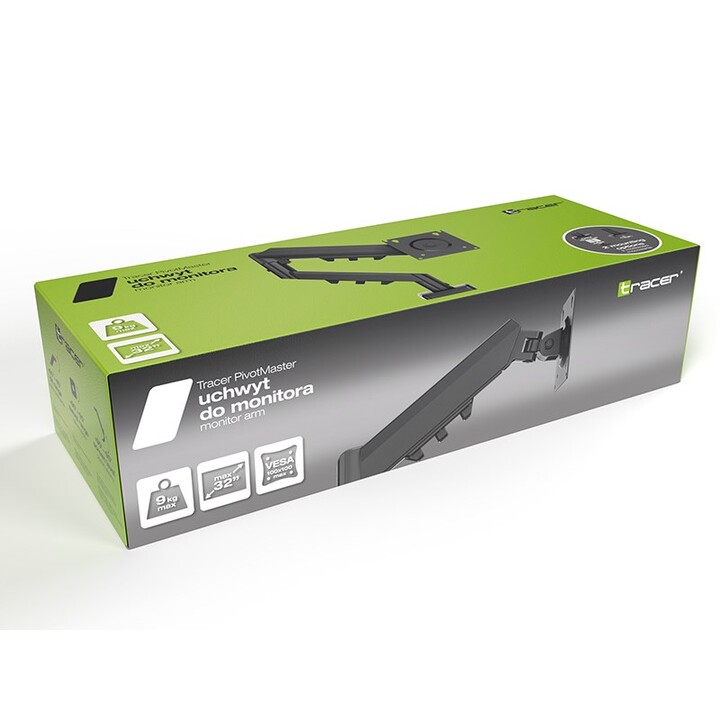 Tracer PivotMaster support pour moniteur, Noir