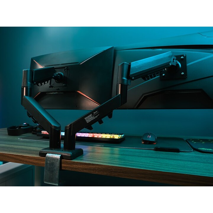 Tracer Double Armflex Monitor Stand, Black