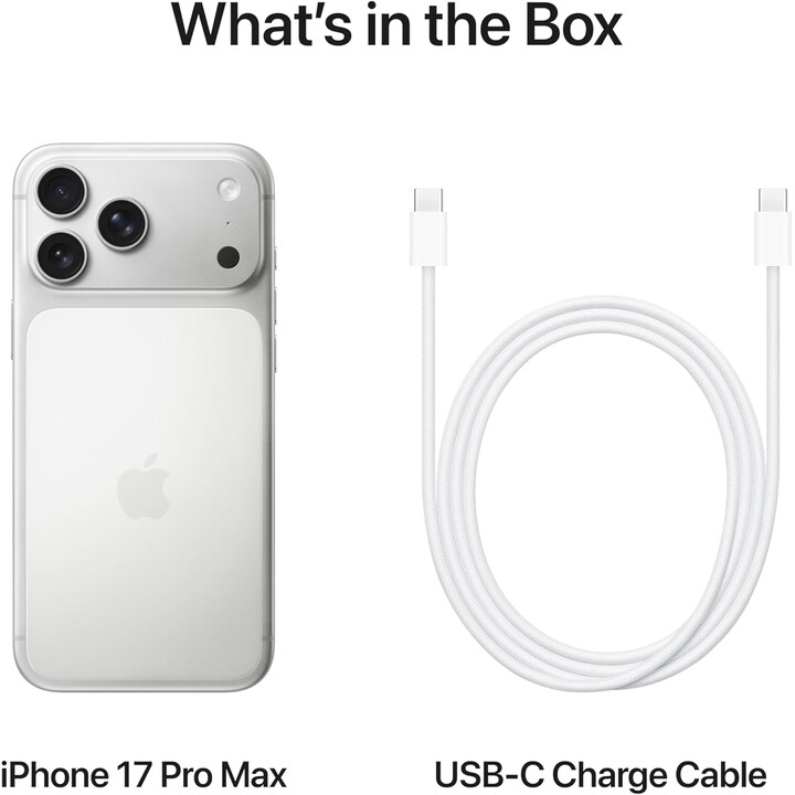 Apple iPhone 17 Pro Max 256GB, telefone celular 5G com Apple Intelligence, controle de câmera, A19 Pro Chip, Silver