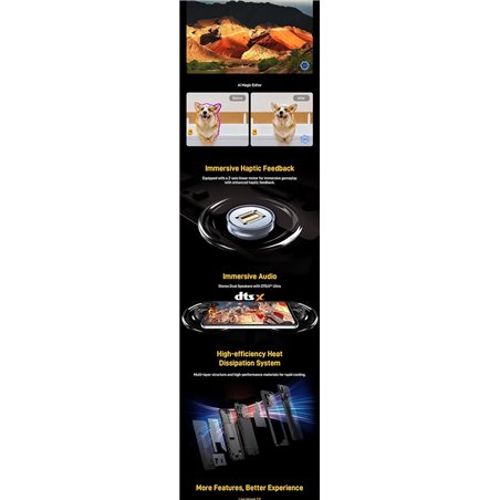 Nubia Neo 3 5G, 6.8 pantalla, 5200 mAh, 33W, 8GB 256GB, oro