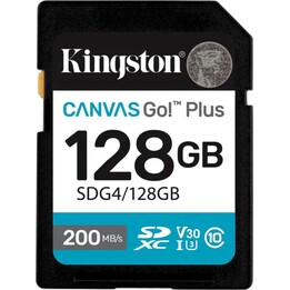 Kingston Technology Canvas Go! Plus 128GB SDXC Canvas Go Plus Gen4 200 MB/s C10 UHS-I U3 V30
