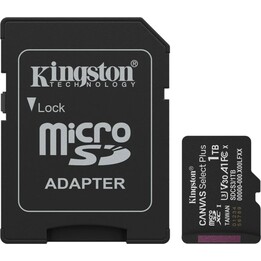 Memoria Flash Kingston Canvas Go! Plus, 1TB MicroSD UHS-I Clase 10, con Adaptador