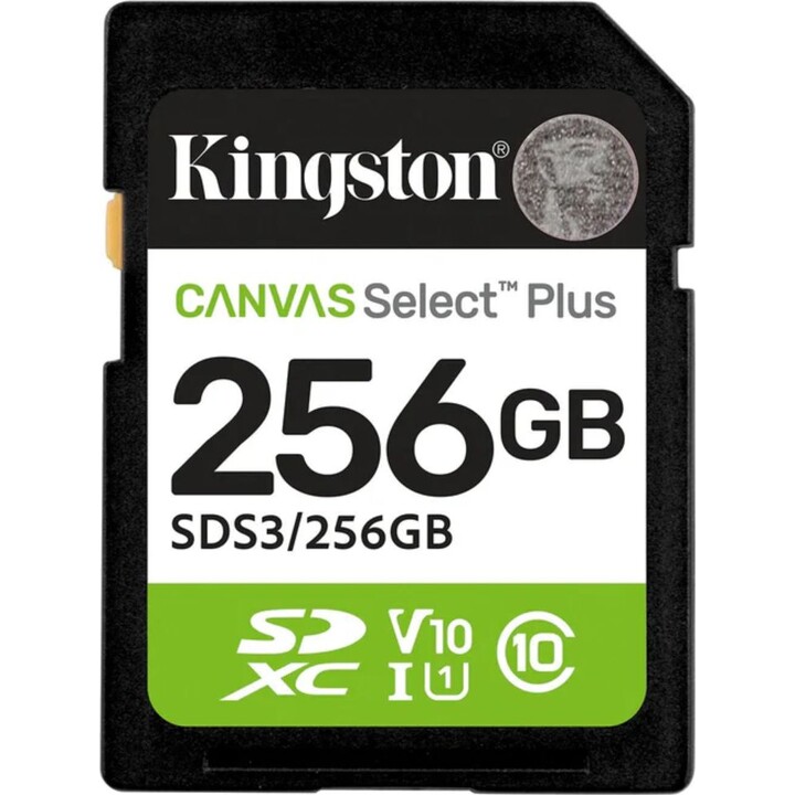 Kingston Technology 256 Gb Sdxc Canvas Select Plus Gen3 150 Mb/s C10 Uhs-i U1 V10