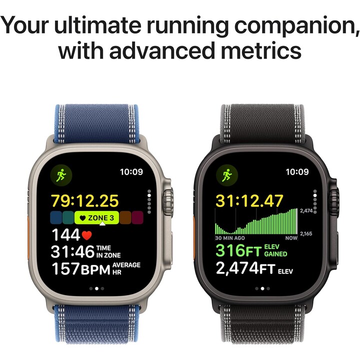 Apple Watch Ultra 3 GPS Cellular 49mm Caja de Titanio Negra con Correa Loop Alpine Negra Mediana