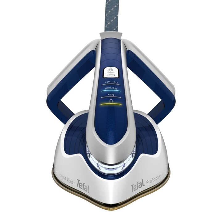 Tefal Pro Express Vision GV9812 3000 W 1,1 L Durilium AirGlide Autoclean base Azul, Branco