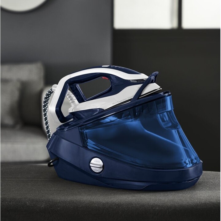 Tefal Pro Express Vision GV9812 3000 W 1,1 L Durilium AirGlide Autoclean base Azul, Branco