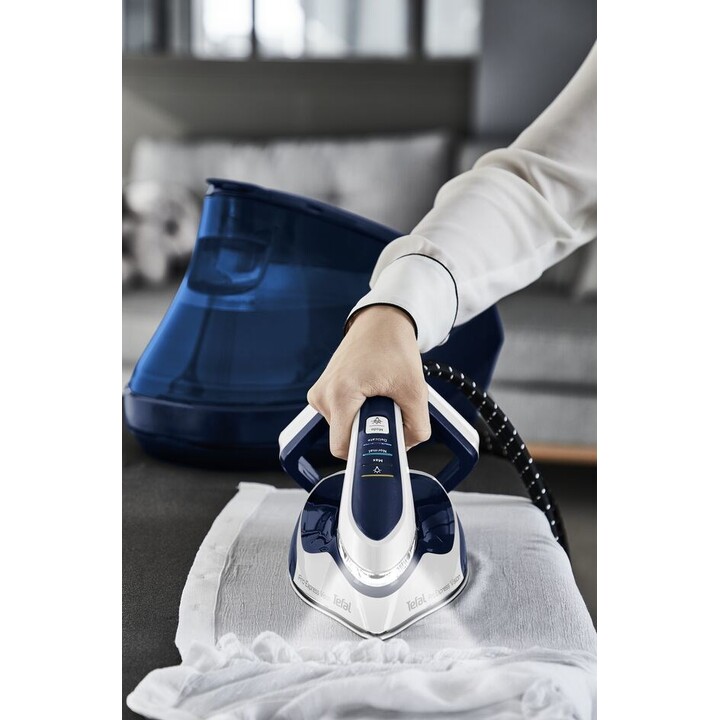 Tefal Pro Express Vision GV9812 3000 W 1,1 L Durilium AirGlide Autoclean base Azul, Branco