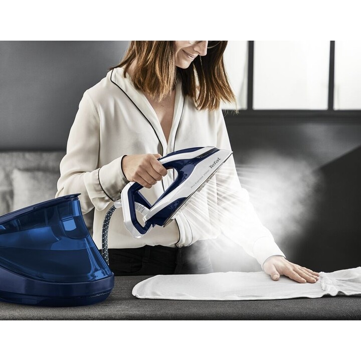 Tefal Pro Express Vision GV9812 3000 W 1,1 L Durilium AirGlide Autoclean base Azul, Branco
