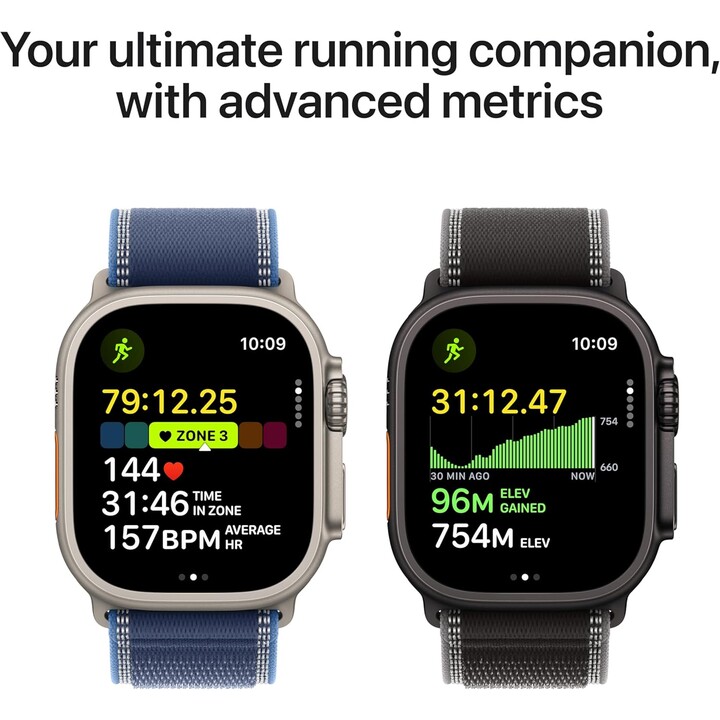 Apple Watch Ultra 3 GPS Cellular 49mm Caja de Titanio Natural Correa Loop Trail Negra - Tamaño M/L
