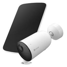 Telecamera Wi-Fi alimentata a batteria CB3 (AOV) + pannello solare da 5200 mAh, bianca