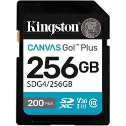 Kingston Technology 256gb Sdxc Canvas Go Plus Gen4 200mb/s C10 Uhs-i U3 V30