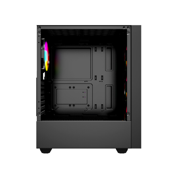 Gembird Fornax 4000 ARGB boîtier d'ordinateur de jeu ATX, Midi Tower, rétroéclairage, noir