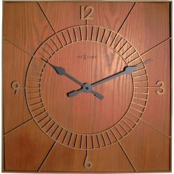 Reloj NeXtime 3112br Madera Cuadrado, 50x50 cm, Pared, Marrón