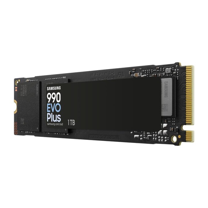 SSD Samsung MZ-V9S1T0BW 990 EVO Plus, 1 To, M.2, PCIe 4.0, 7 150 Mo/s, 1 350 000 IOPS, noir