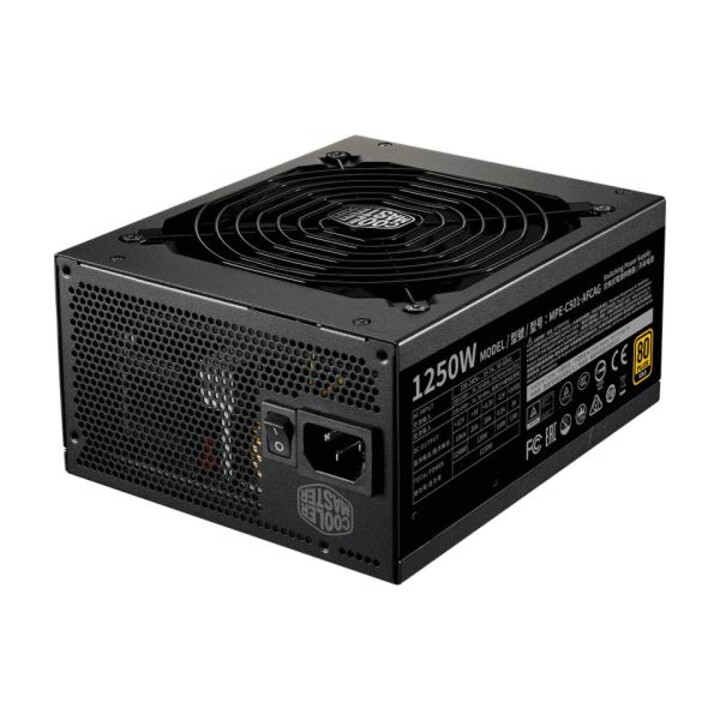 Cooler Master MPE-C501-AFCAG-3EEU MWE Gold 1250 V2 Black, ATX3.1, 1250W, -90% @Typical, 140mm