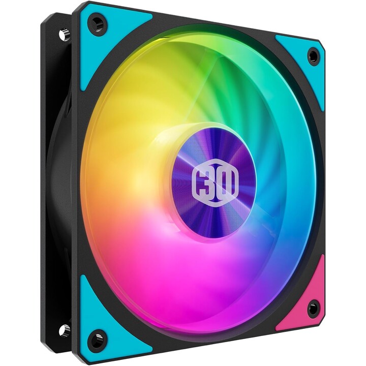 Cooler Master MLY-D36M-A23PZ-R1 PL360 Flux, radiador de 360 mm, 3x 120 mm, 0-2300 RPM ± 10%, ARGB, preto