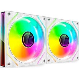 Lot de 2 ventilateurs Mars Gaming MF-3DPROX2/ 12 cm/ ARGB/ Blanc