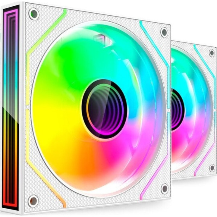 2er-Pack Mars Gaming MF-3DPROX2/ 12cm/ ARGB/ Weiß Lüfter