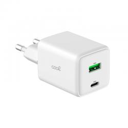 Chargeur universel ultra rapide double (PD) type C + USB (45 W) GAN blanc