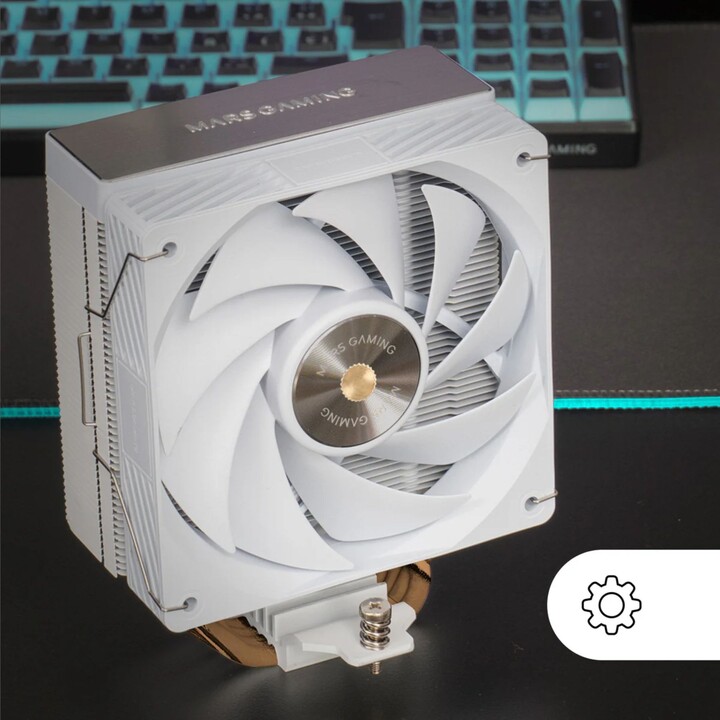 Mars Gaming MCPU-X4 Ventilador Con Disipador 12cm, Blanco