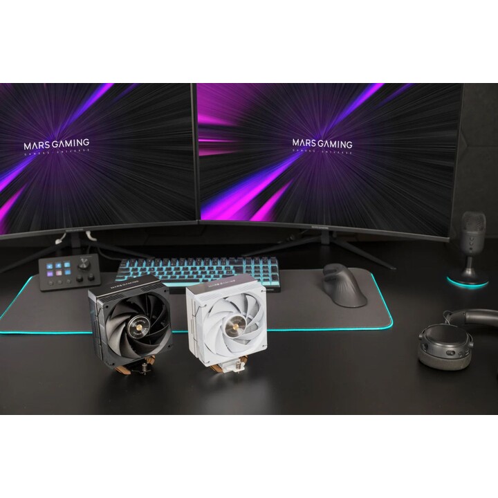 Mars Gaming MCPU-X4 Lüfter mit Kühlkörper/ 12cm/ Weiß