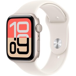 Apple Watch SE3 2025 GPS 44mm Starlight aluminum case with Starlight sport band Size M/L