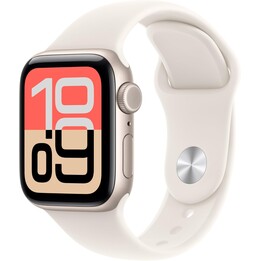 Apple Watch SE3 2025 GPS Cellular Caja de aluminio Starlight de 40mm con correa deportiva Starlight Talla S/M