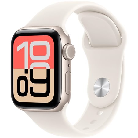 Apple Watch SE3 2025 GPS Cellular 40mm Starlight Aluminiumgehäuse mit Starlight Sportarmband Größe S/M