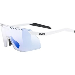 Gafas de ciclismo Uvex Pace Stage SV - Blanco mate/Azul espejo