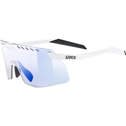 Uvex Pace Stage SV Cycling Glasses - White Matt/Mirror Blue