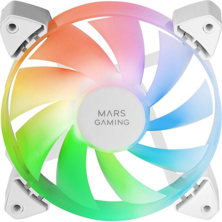 Confezione da 3 ventole Mars Gaming MF-3A/ 12 cm/ ARGB/ Bianche