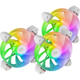 Pack of 3 Mars Gaming MF-3AR Inverted Fans/ 12cm/ ARGB/ White