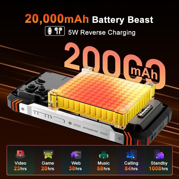 Blackview Xplore 1 5G, 120Hz, 55W, Dual SIM, 12GB 256GB, negro rugged