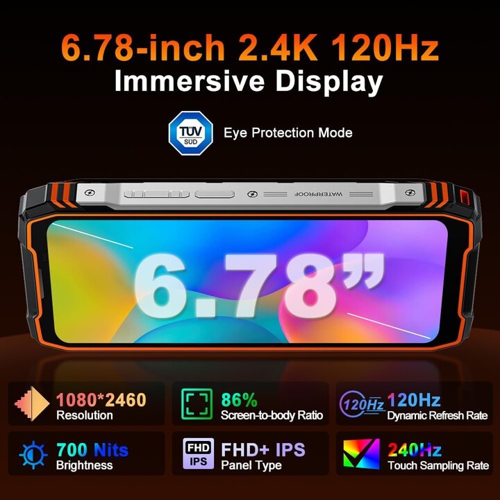 Blackview Xplore 1 5G, 120Hz, 55W, Dual SIM, 12GB 256GB, negro rugged