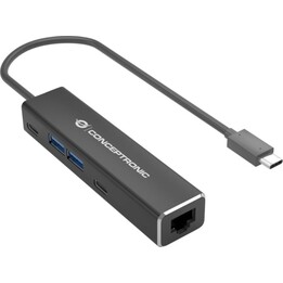 CONCEPTRONIC USB-C-ADAPTER – ETHERNET 1 GB + 4 USB