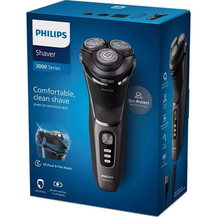 Philips Shaver 3000 Series S3343/13 Afeitadora Eléctrica en Seco y Húmedo