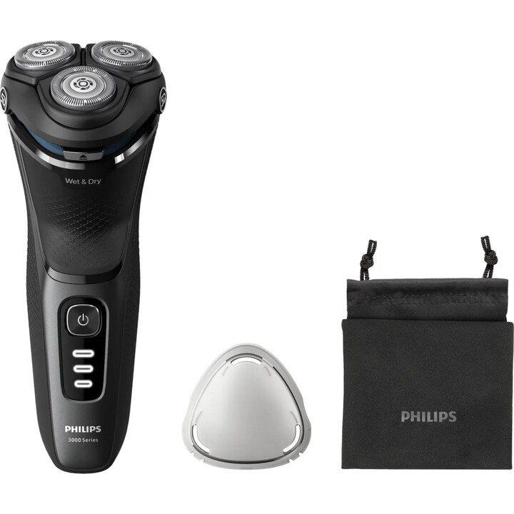 Philips S3244/12 afeitadora Máquina de afeitar de rotación Recortadora Negro