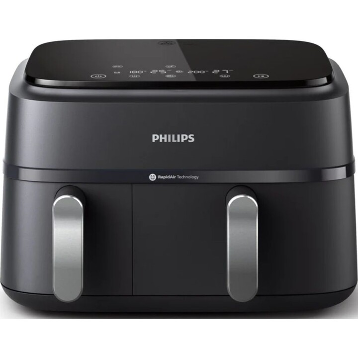 Philips 3000 series NA351/00 friggitrice Doppio 9 L Libera installazione 2750 W Friggitrice ad aria calda Nero, Argento